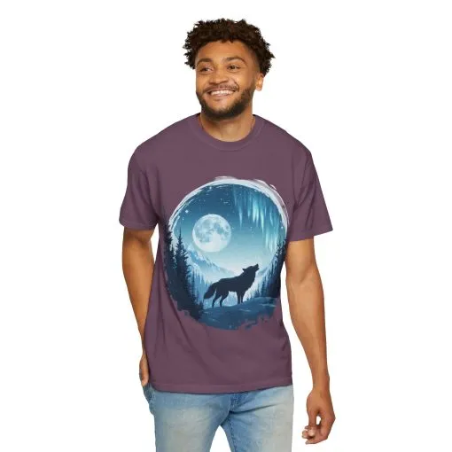 Mystical Wolf Moon T-shirt - Unisex Garment-Dyed Tee for Nature Lovers - Image 28