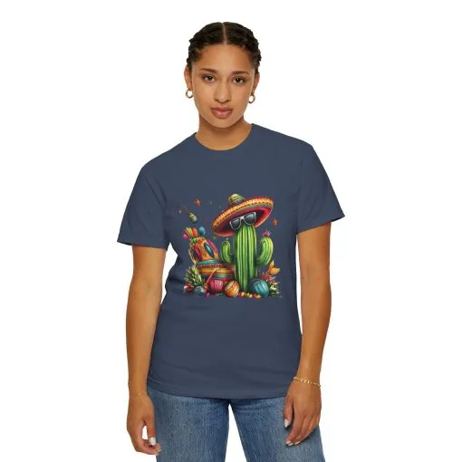 Vibrant Cactus Fiesta T-Shirt - Unisex Garment-Dyed Tee for Summer Celebrations - Image 48