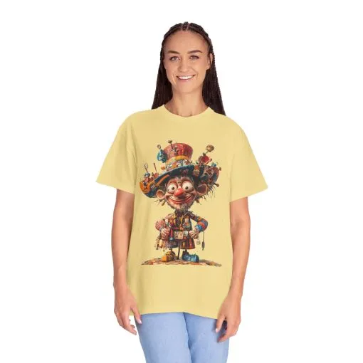 Whimsical Artist Unisex Garment-Dyed T-Shirt - Colorful Character Design - Image 26
