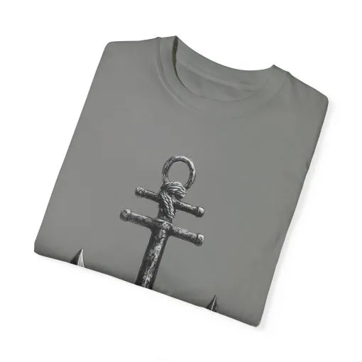 Nautical Anchor Unisex Garment-Dyed T-shirt | Casual Marine Style Wear - Image 30