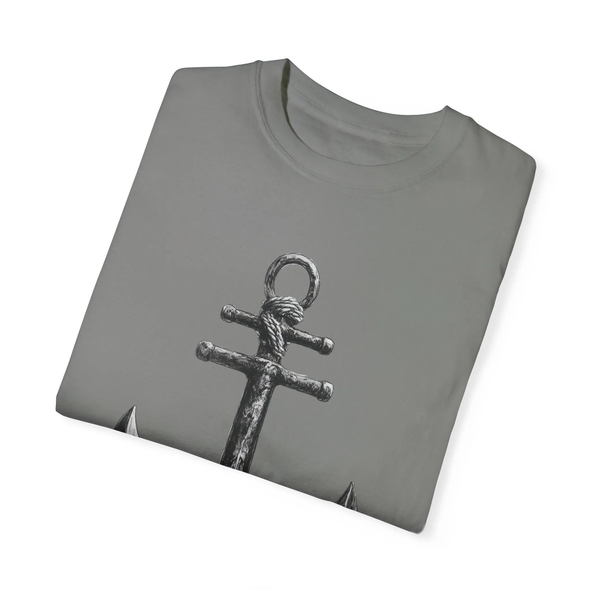 Nautical Anchor Unisex Garment-Dyed T-shirt | Casual Marine Style Wear - Image 30