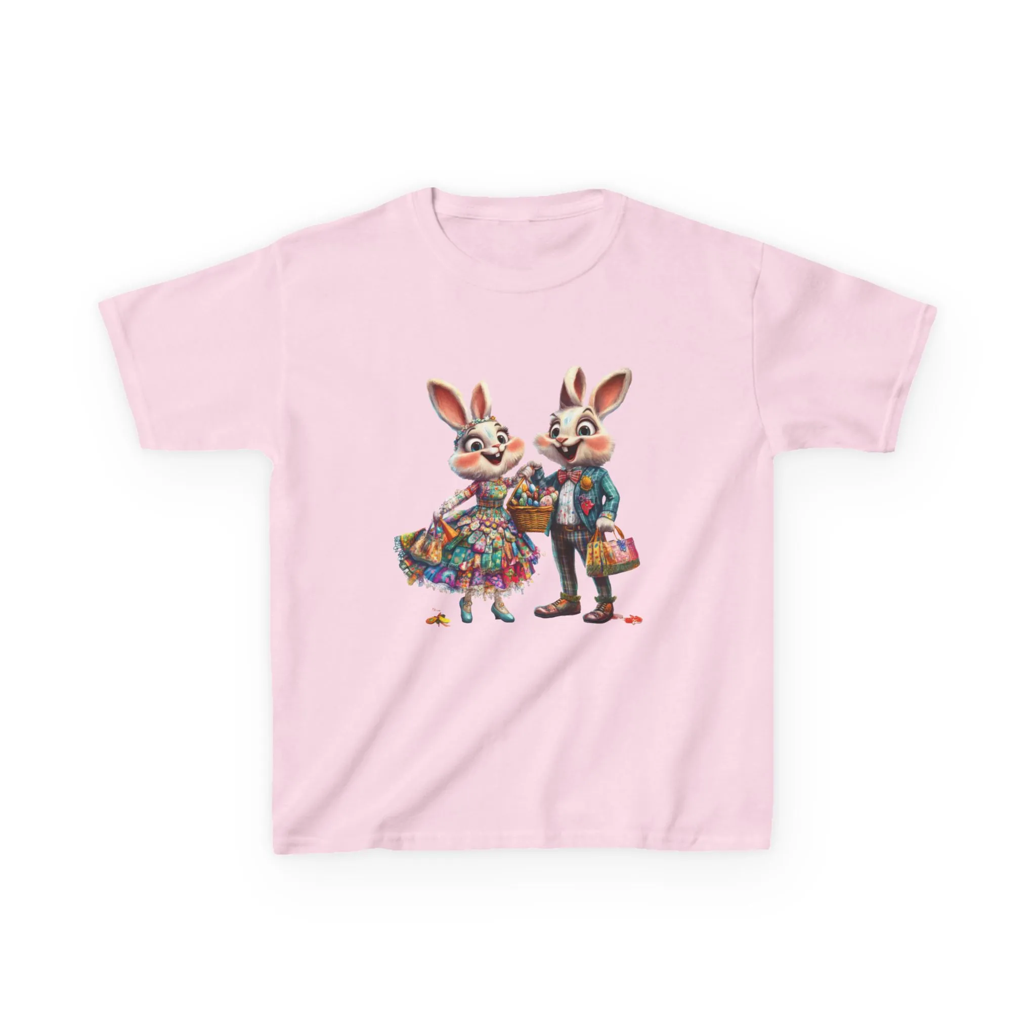 Adorable Bunny Couple Kids Tee - Perfect for Easter Celebrations - Image 31