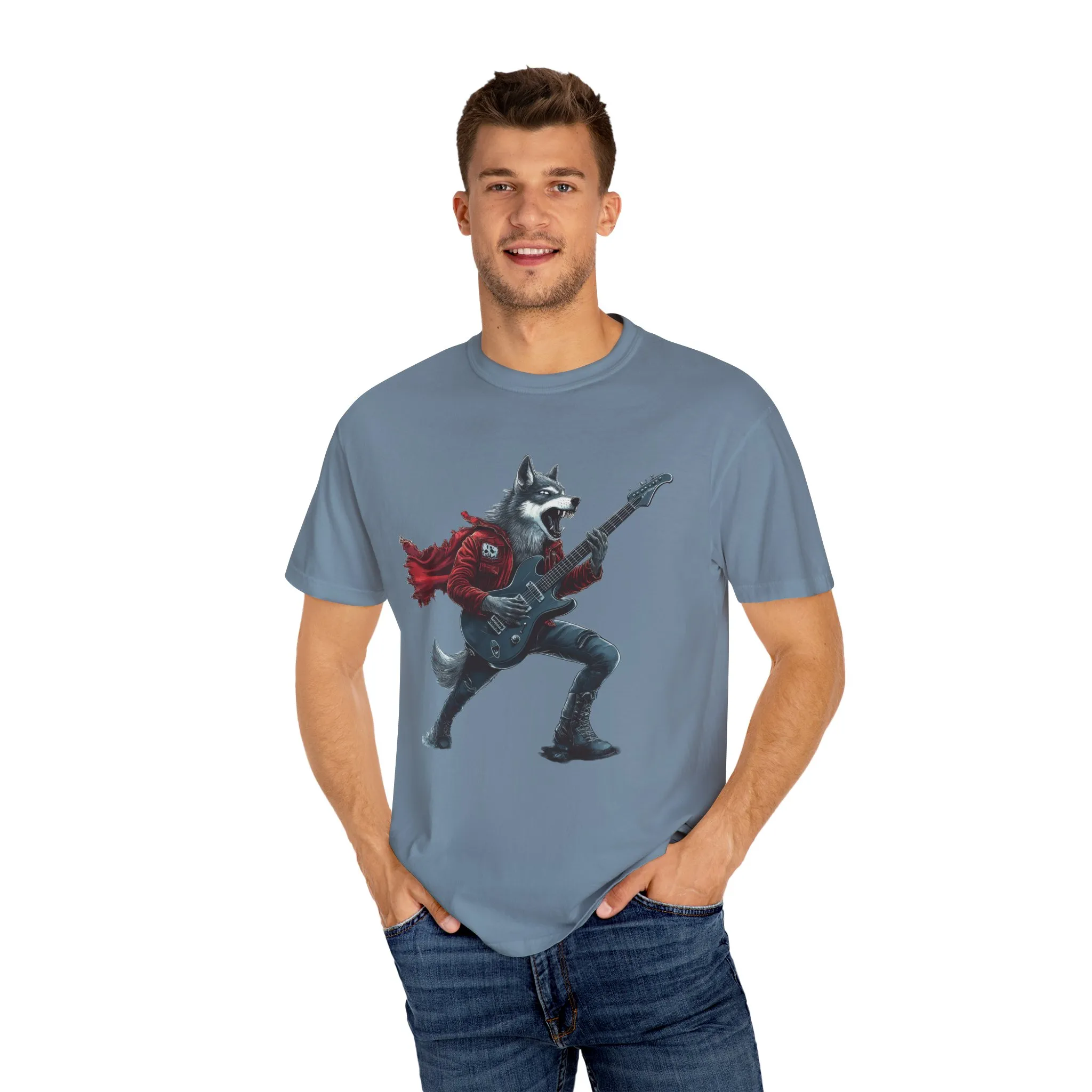 Rockin' Wolf Unisex Garment-Dyed T-Shirt - Perfect for Music Lovers - Image 19