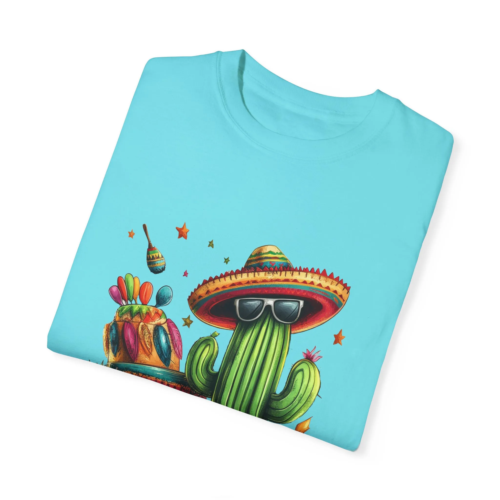 Vibrant Cactus Fiesta T-Shirt - Unisex Garment-Dyed Tee for Summer Celebrations - Image 38