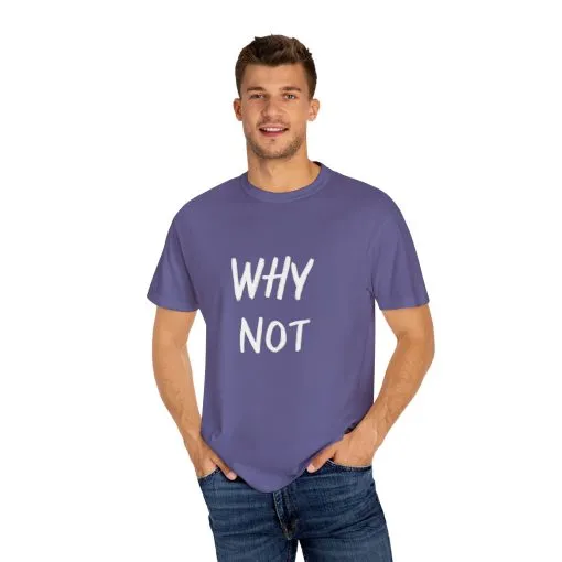 Why Not? Unisex Garment-Dyed T-Shirt - Casual Fun Statement Tee - Image 31