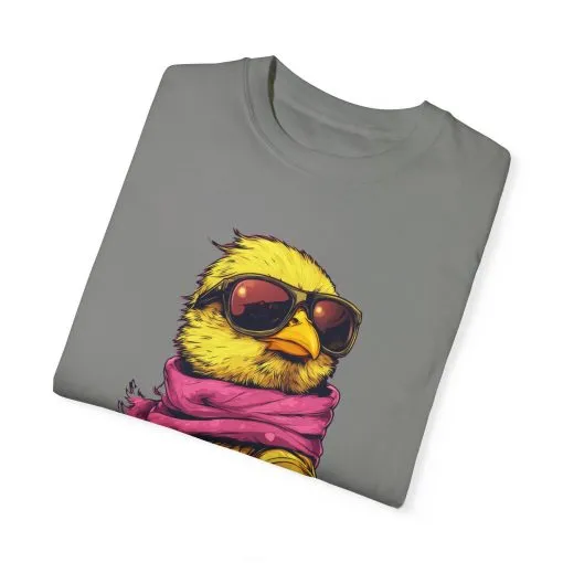 Cool Chick Unisex Garment-Dyed T-Shirt - Fun Bird Design - Image 34