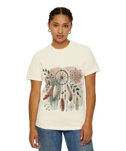 Dreamcatcher Boho T-Shirt | Unisex Garment-Dyed Tee for Spiritual Vibes