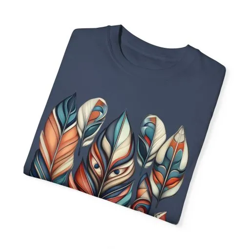 Bohemian Feathers Unisex T-Shirt - Artistic Nature Design - Image 47