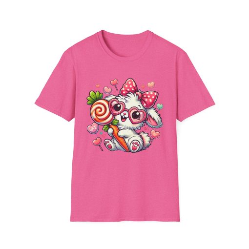 Cute Bunny Love Unisex Softstyle T-Shirt - Perfect for Valentine's Day and Spring Celebrations - Image 61