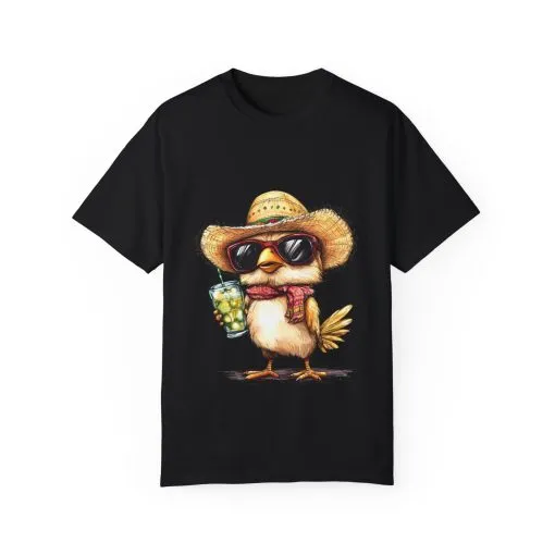 Funny Beach Bird T-Shirt - Unisex Garment-Dyed Summertime Tee - Image 29