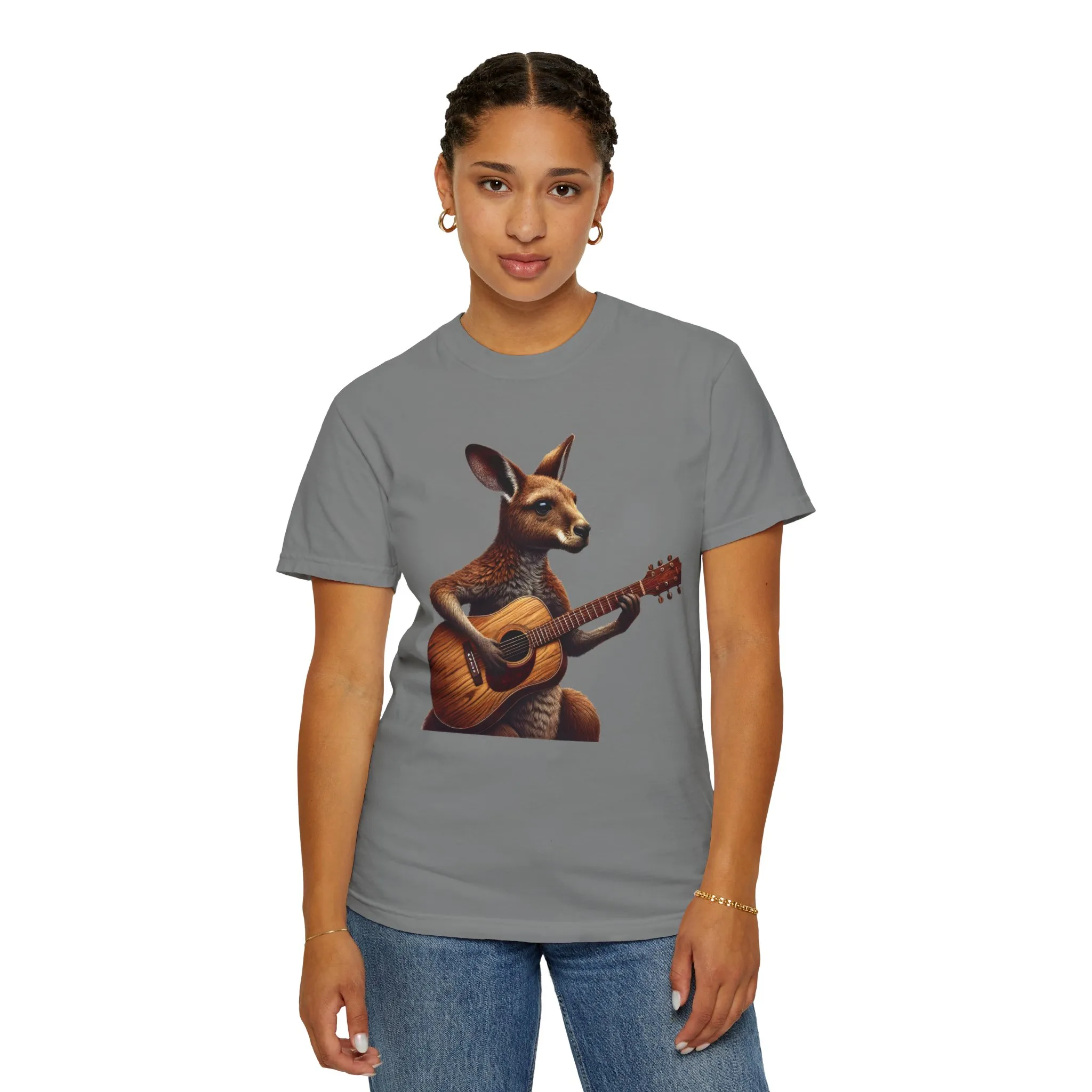 Cool Kangaroo Playing Guitar Unisex T-Shirt - Unique Gift for Music Lovers - Image 32
