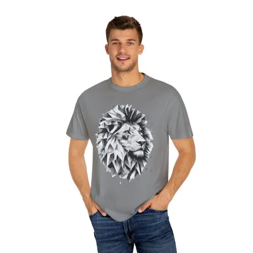 Geometric Lion Unisex T-shirt - Bold, Artistic Design for Animal Lovers - Image 11
