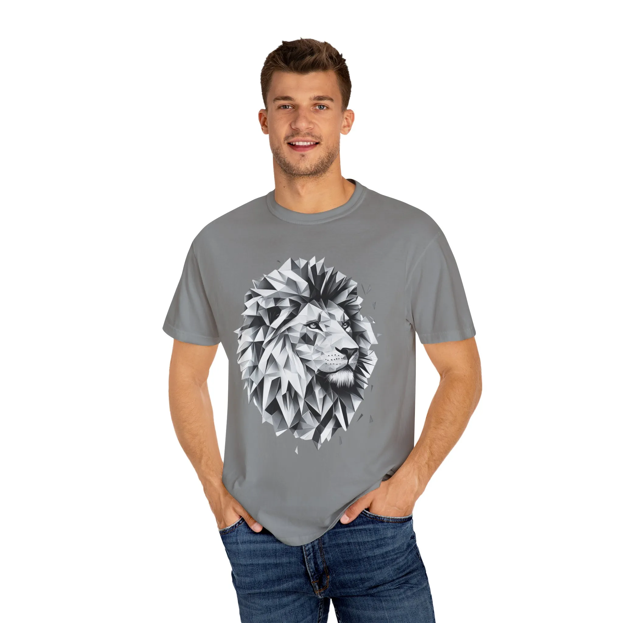 Geometric Lion Unisex T-shirt - Bold, Artistic Design for Animal Lovers - Image 11