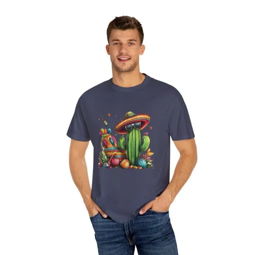 Vibrant Cactus Fiesta T-Shirt - Unisex Garment-Dyed Tee for Summer Celebrations - Image 51