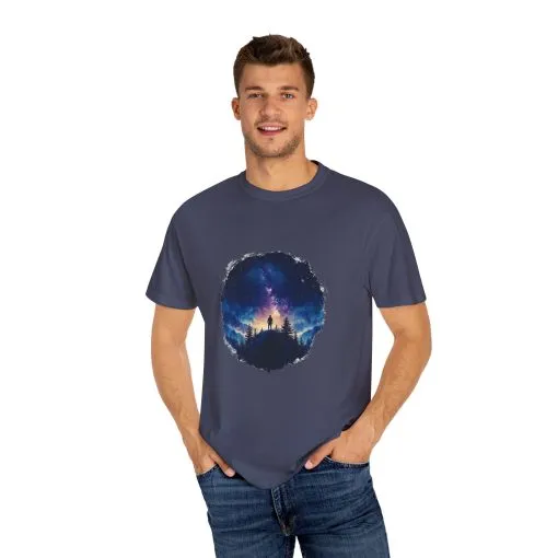 Galactic Night Unisex Garment-Dyed T-Shirt - Cosmic Adventure Tee - Image 11