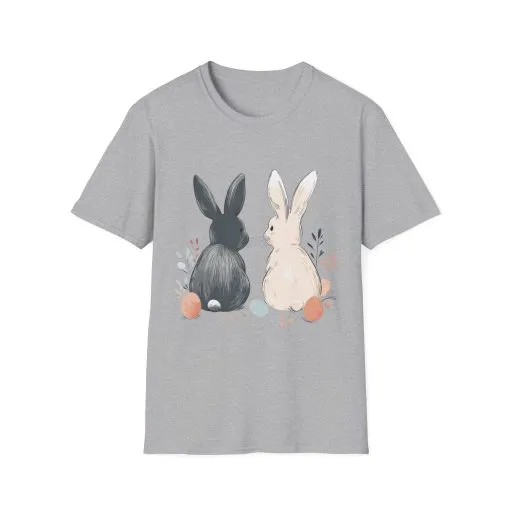 Cute Bunny Love Unisex Softstyle T-Shirt for Easter Celebrations - Image 11