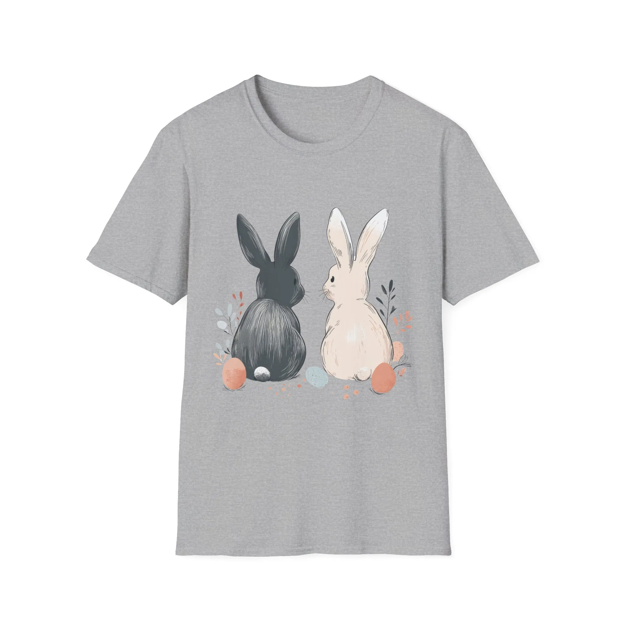 Cute Bunny Love Unisex Softstyle T-Shirt for Easter Celebrations - Image 11