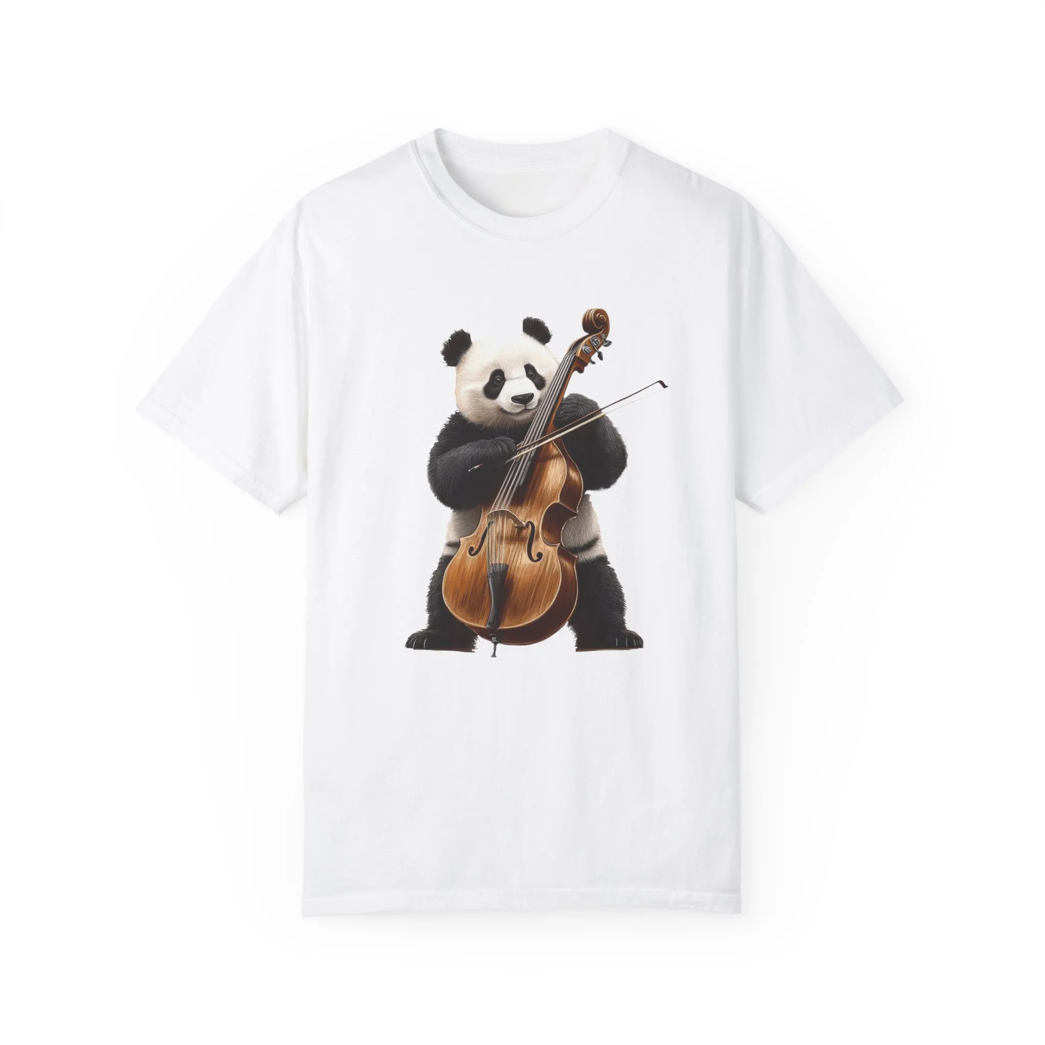 Cute Panda Playing Cello Unisex T-Shirt - Funny Animal Graphic Tee - Image 5
