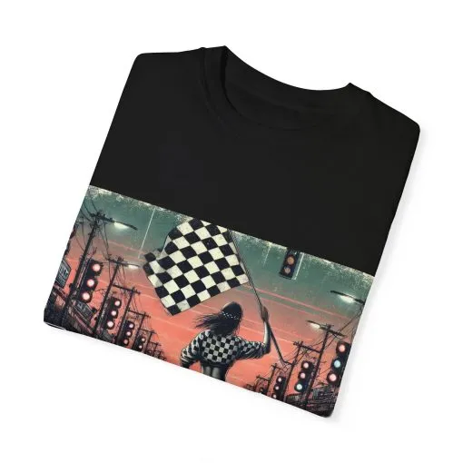 Retro Racing Flag T-Shirt - Unisex Garment-Dyed Tee for Car Enthusiasts - Image 14