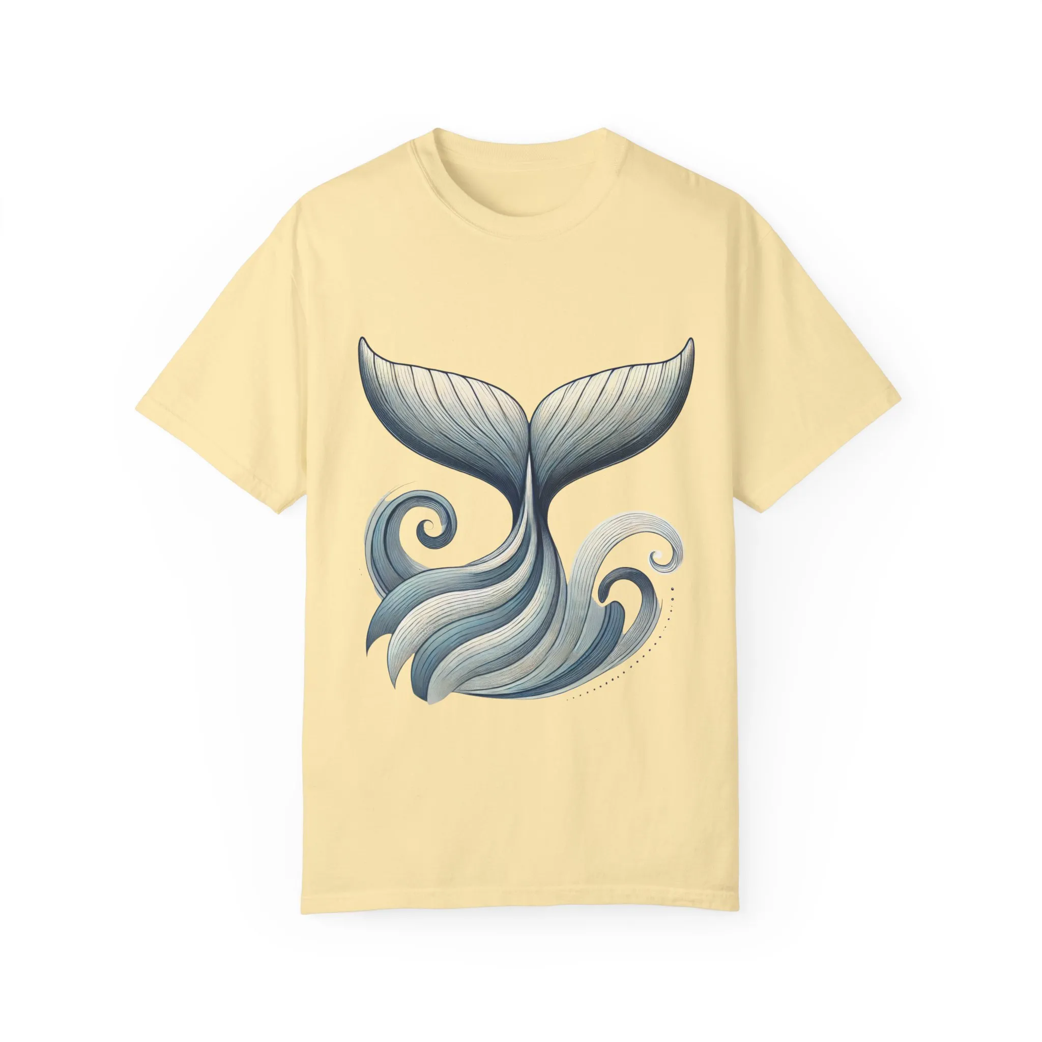 Whale Tail Garment-Dyed T-Shirt, Ocean-Inspired Design for Nature Lovers - Image 13