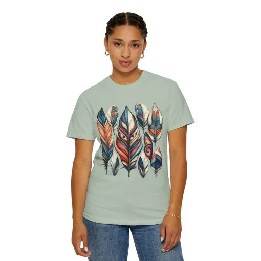 Bohemian Feathers Unisex T-Shirt - Artistic Nature Design - Image 25