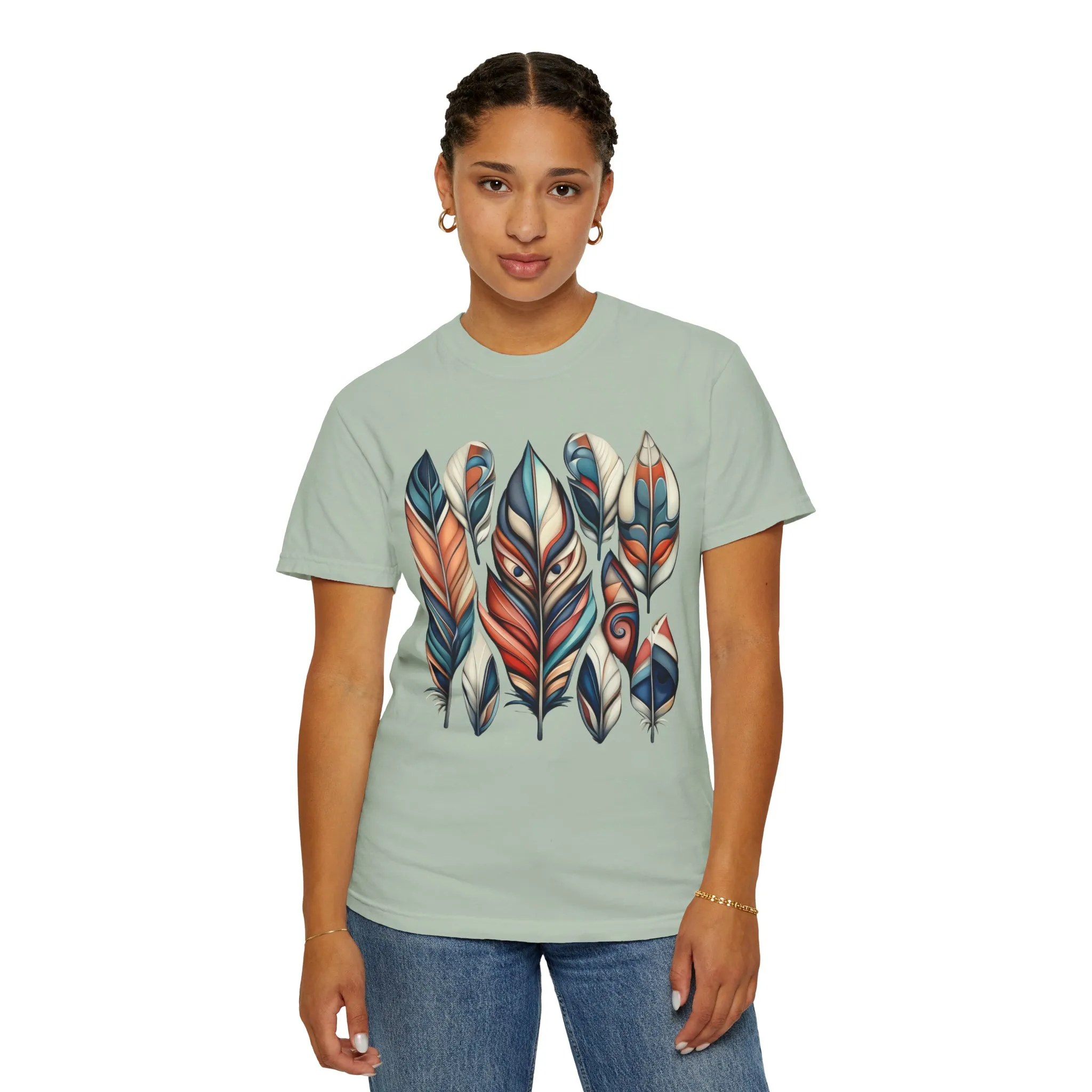 Bohemian Feathers Unisex T-Shirt - Artistic Nature Design - Image 25
