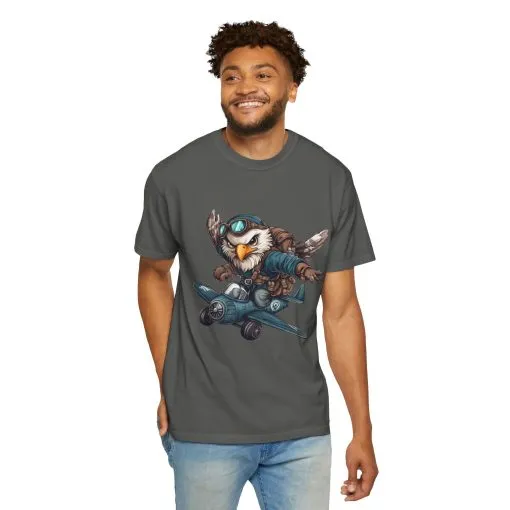 Adventure Owl Unisex Garment-Dyed T-Shirt - Perfect for Flyers and Animal Lovers - Image 12