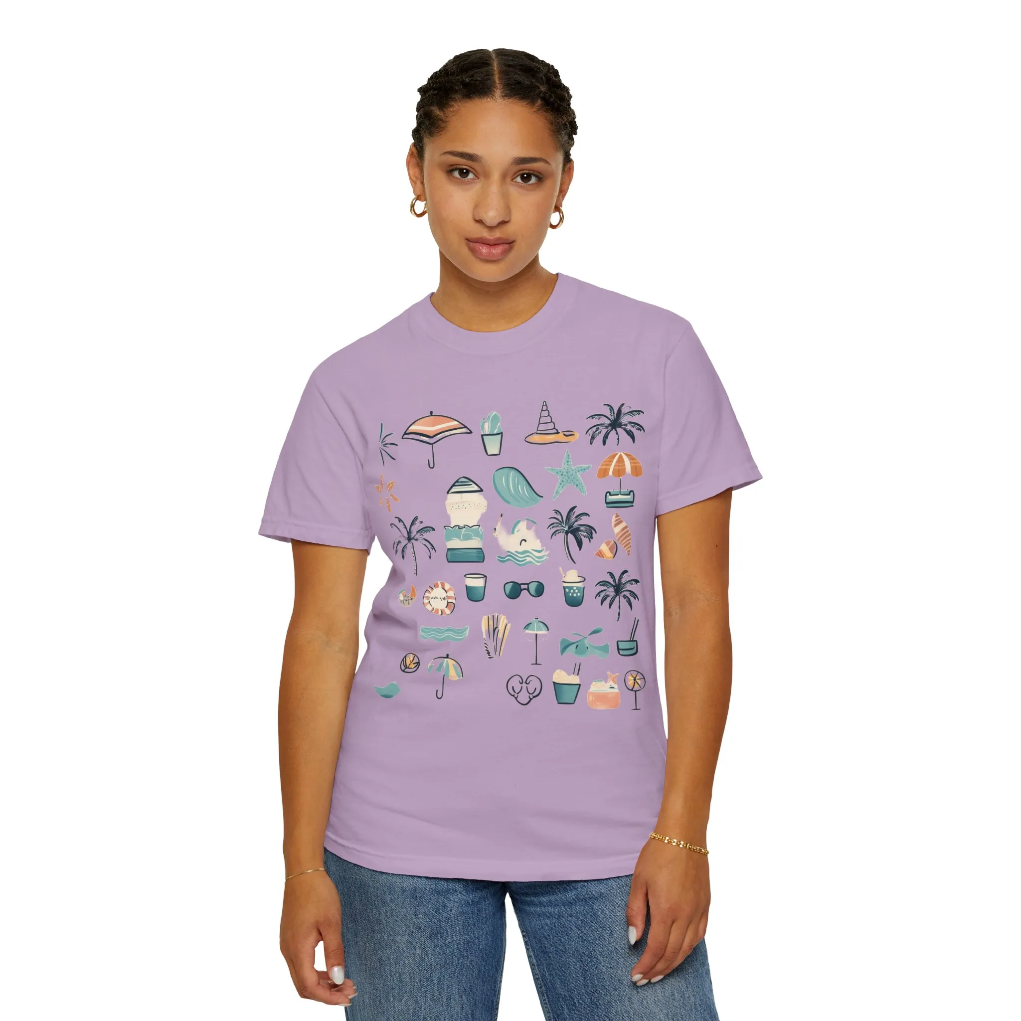Beach Vibes Unisex Garment-Dyed T-Shirt | Summer Fun Graphic Tee - Image 28
