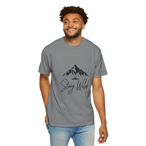 Stay Wild Unisex Garment-Dyed T-Shirt - Adventure & Nature Inspired - Image 20