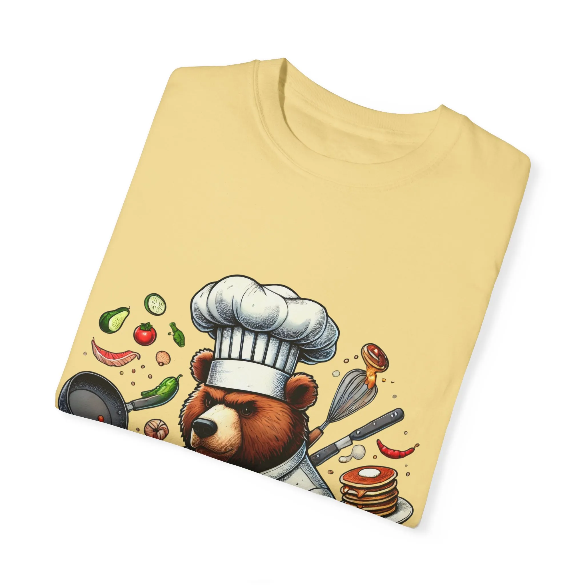 Chef Bear Unisex Garment-Dyed T-Shirt - Perfect for Cooking Lovers and Foodies - Image 22