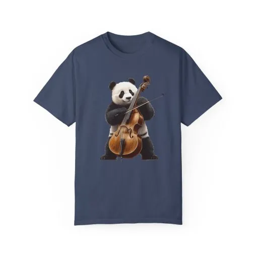 Cute Panda Playing Cello Unisex T-Shirt - Funny Animal Graphic Tee - Image 41