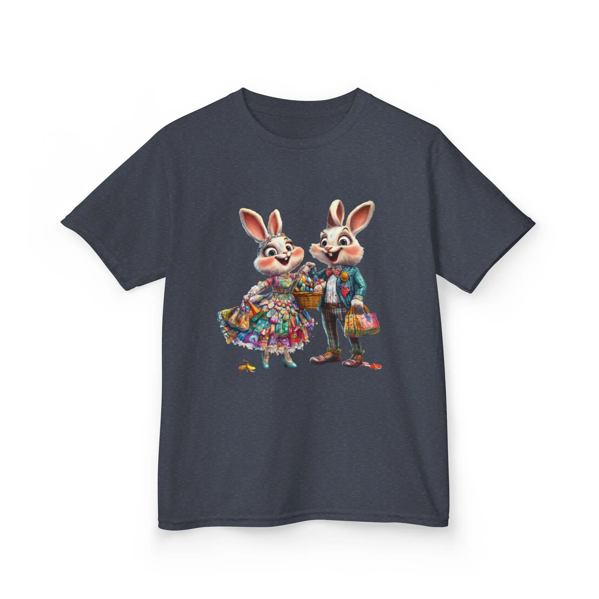Adorable Bunny Couple Kids Tee - Perfect for Easter Celebrations - Image 29
