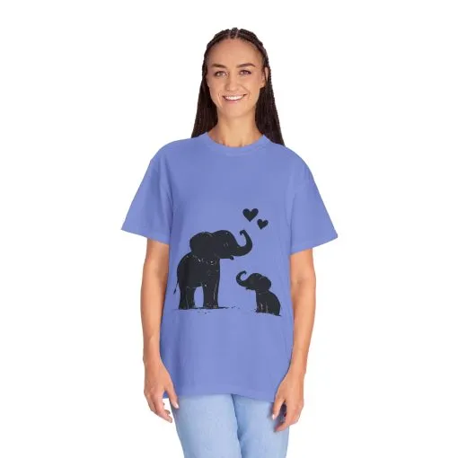 Heartwarming Elephant Love Unisex T-Shirt - Image 35