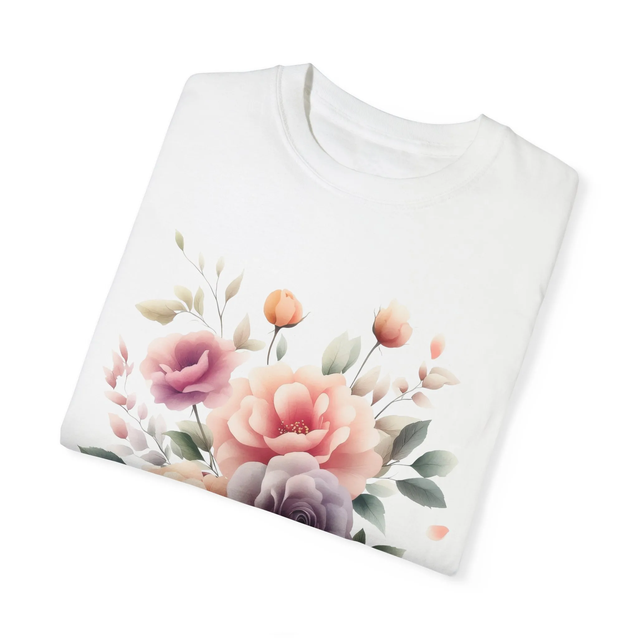 Floral Garden Unisex Garment-Dyed T-Shirt | Soft and Stylish Tee for Spring and Summer Occasions - Image 3