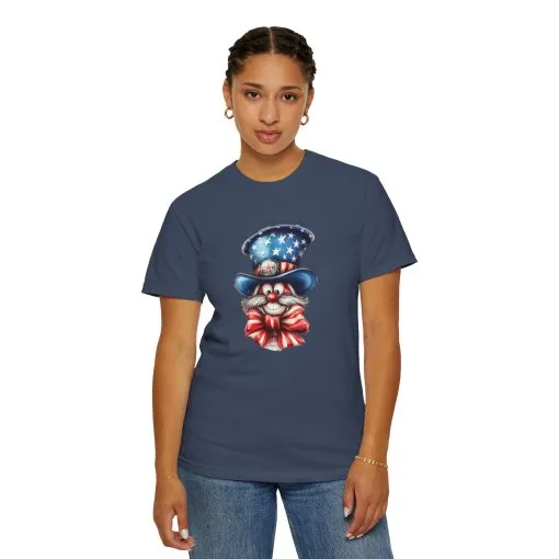 Patriotic Cat Unisex Garment-Dyed T-Shirt – Festive 4th of July Vibe - Image 8