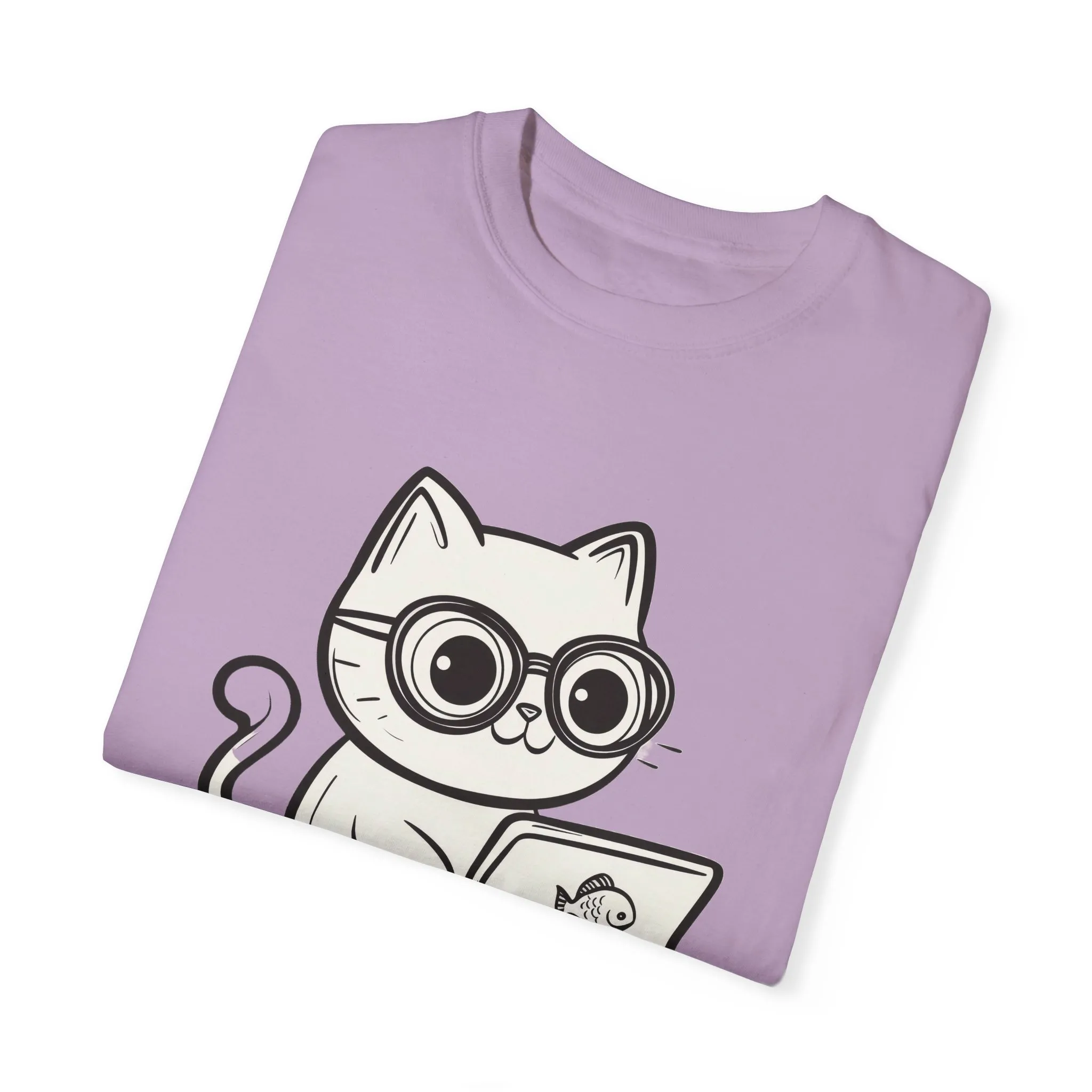 Cute Cat Gamer Unisex Garment-Dyed T-Shirt - Image 34