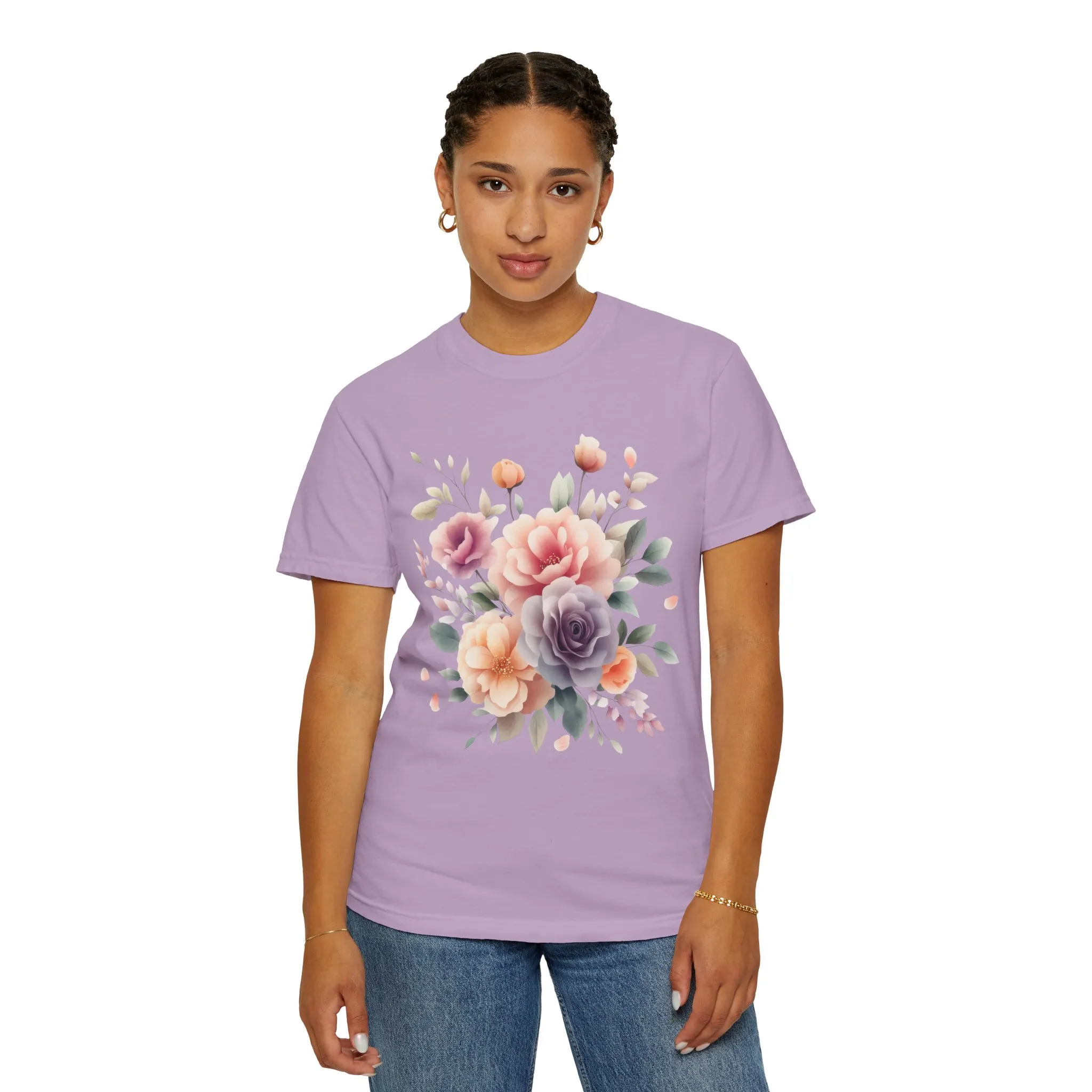 Floral Garden Unisex Garment-Dyed T-Shirt | Soft and Stylish Tee for Spring and Summer Occasions - Image 39