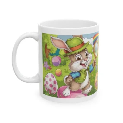 Easter Bunny Ceramic Mug - Colorful Spring Design for Holiday Celebrations - Image 3