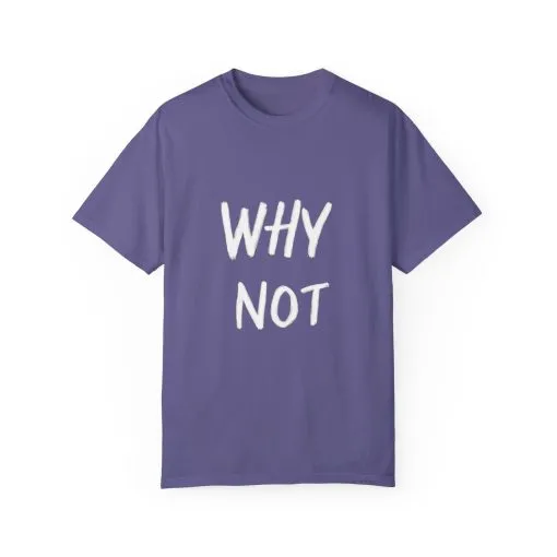 Unisex Why Not Garment-Dyed T-Shirt - Positive Vibe Casual Wear - Image 37