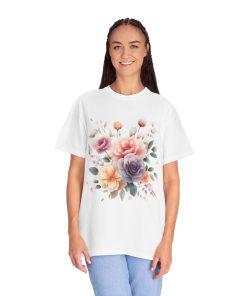 Floral Garden Unisex Garment-Dyed T-Shirt | Soft and Stylish Tee for Spring and Summer Occasions