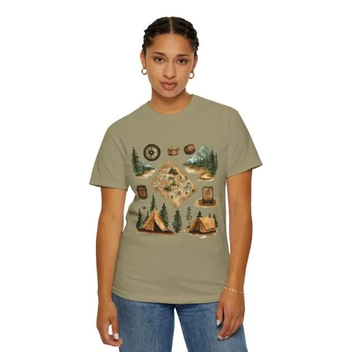 Adventure Awaits Unisex Garment-Dyed T-Shirt – Perfect for Nature Lovers and Camping Enthusiasts - Image 28