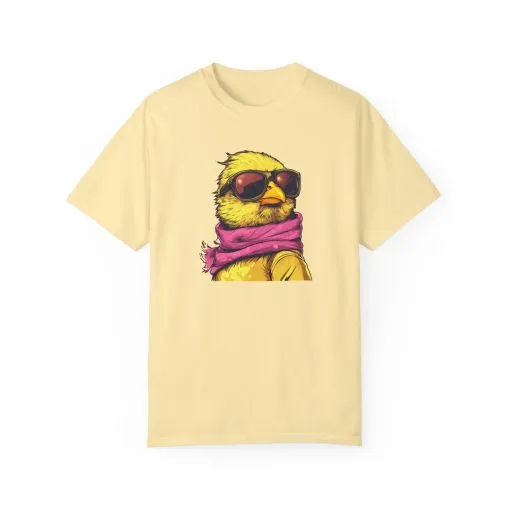 Cool Chick Unisex Garment-Dyed T-Shirt - Fun Bird Design - Image 9
