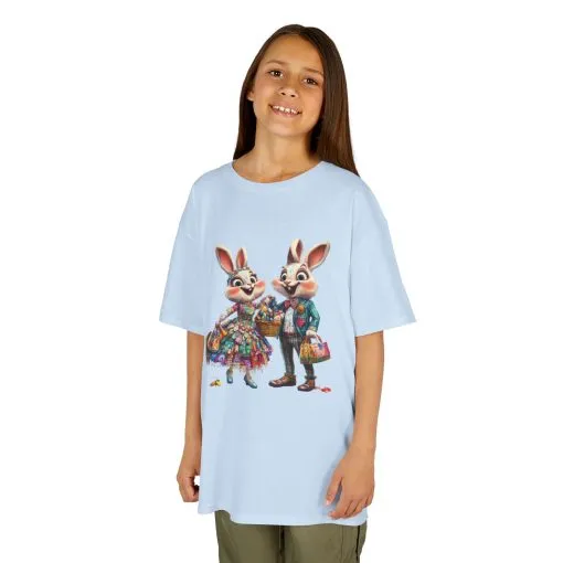 Adorable Bunny Couple Kids Tee - Perfect for Easter Celebrations