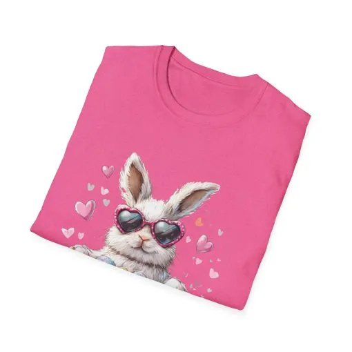 Cute Bunny Easter T-Shirt - Unisex Softstyle Tee with Colorful Egg Design - Image 58