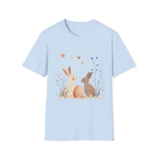 Spring Bunny Love Unisex Softstyle T-Shirt - Cute Floral Design for Easter Celebrations - Image 21
