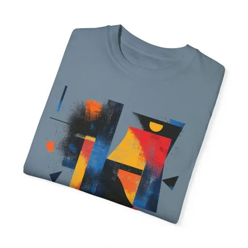 Colorful Abstract Art T-Shirt | Unisex Garment-Dyed Tee - Image 2