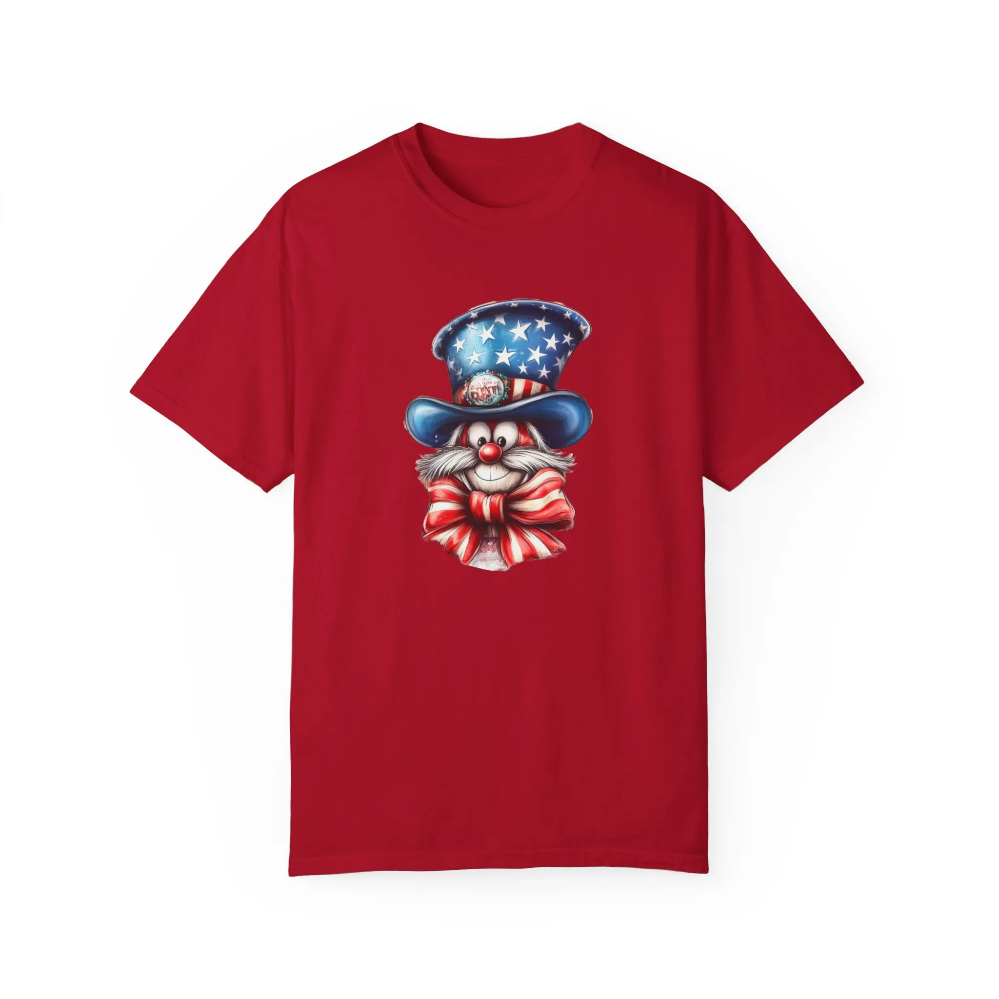 Patriotic Cat Unisex Garment-Dyed T-Shirt – Festive 4th of July Vibe - Image 17
