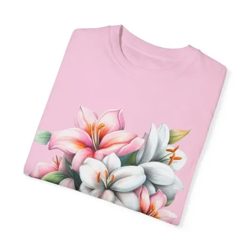 Floral Elegance Unisex Garment-Dyed T-Shirt - Perfect for Spring Celebrations - Image 46