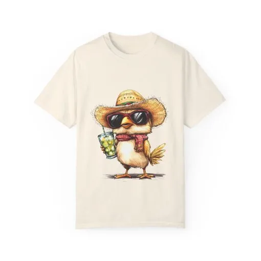 Funny Beach Bird T-Shirt - Unisex Garment-Dyed Summertime Tee - Image 9