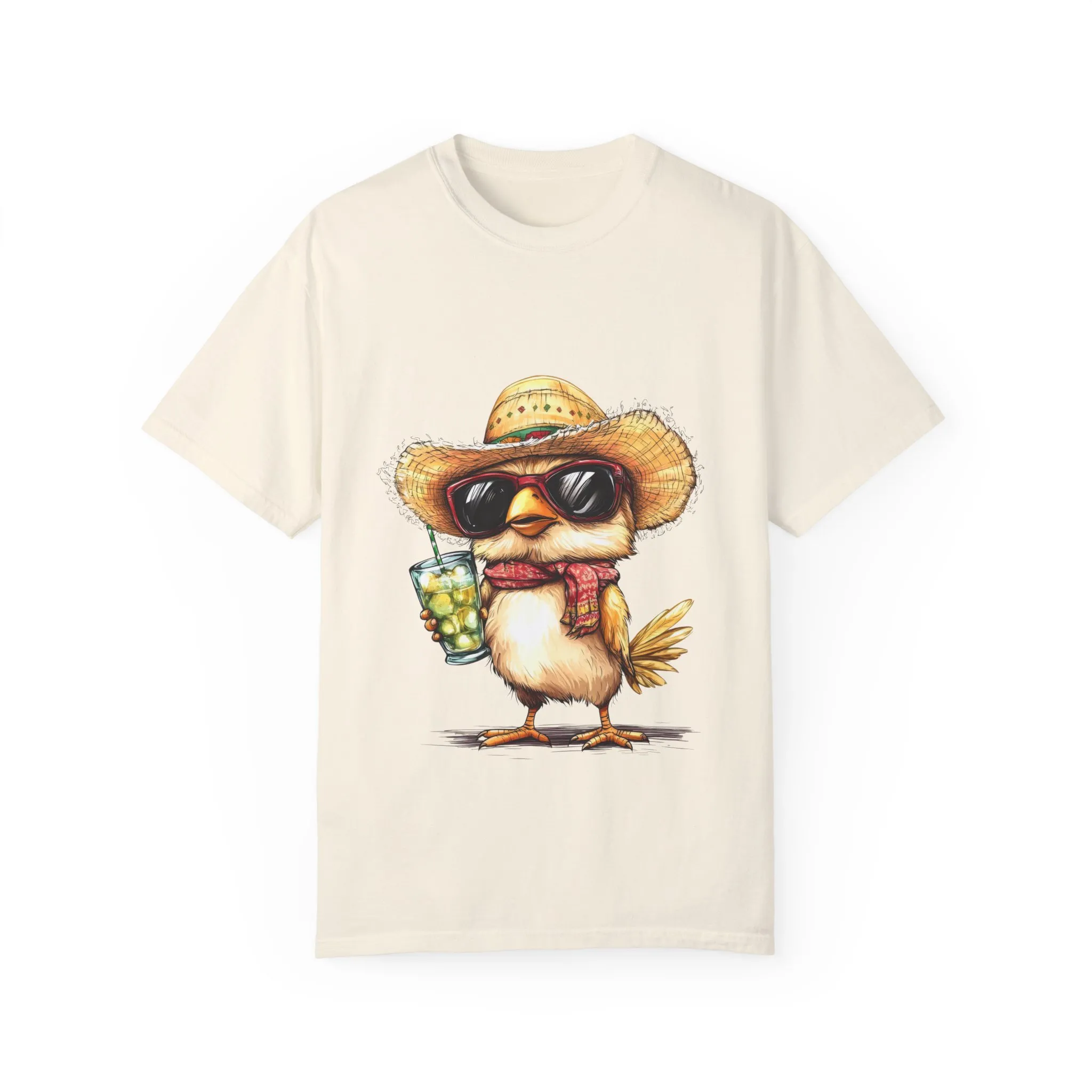 Funny Beach Bird T-Shirt - Unisex Garment-Dyed Summertime Tee - Image 9